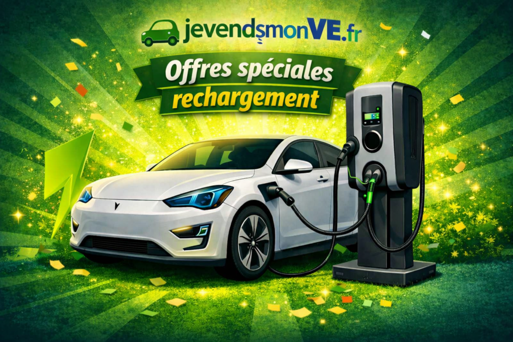 Découvrez les offres et cartes d’abonnement pour la recharge rapide des véhicules électriques proposées par JeVendsMonVE.fr, la plateforme dédiée à la mobilité propre. Ce visuel met en avant une borne de recharge moderne et une voiture électrique stylisée, symboles d’efficacité et d’énergie verte. Un design lumineux aux tons verts et jaunes évoque la puissance, la durabilité et la transition vers une mobilité plus responsable.