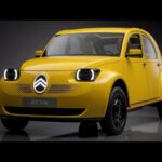 citroen 2cv électrique jaune